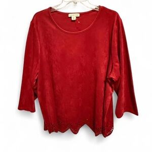 Coldwater Creek Rich Red Blouse